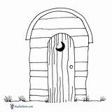 Outhouse Drawings Sketch Coloring Page sketch template