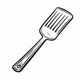Premium Vector  Illustration Outline Of A spatula drawing For sketch template