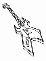 Guitar coloring pages sketch template