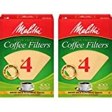 Amazon.com: Melitta 624602#4 8 To 12 Cup Natural Brown Cone Coffee Filters 100 Count : Home ...