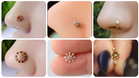 Stunning And Gorgeous Gold Silver Diamond Nose Stud And Nose Ring Designs Piercing Ideas - YouTube