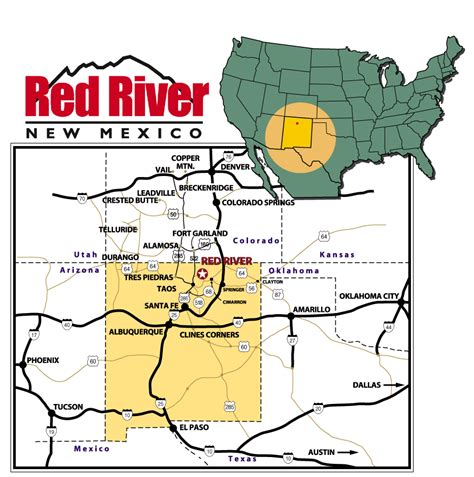 Red River, NM | Red river new mexico, Red river, New mexico map