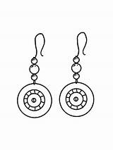 Earring coloring Pages sketch template
