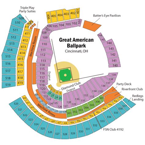 Great American Ballpark Seating Chart, Views & Reviews | Cincinnati Reds