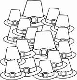 Pilgrim Hat Coloring Pages Printable Coloring sketch template