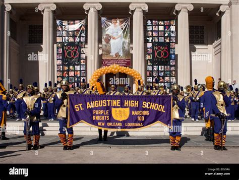 St. Augustine high school marching band commemorating the 100 year anniversary of the New ...