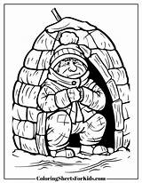 Igloo Coloring Pages Free PDF Printables  Sheets For Kids sketch template