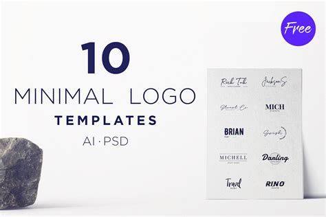 Mountain 10 Free Minimal Logo Templates PSD | AI on Behance