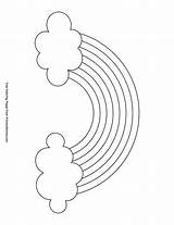 Rainbow Cloud Coloring Pages sketch template
