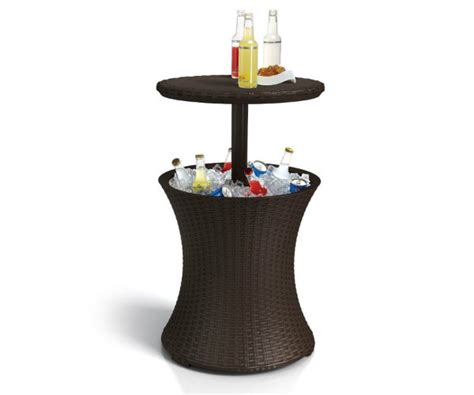 Keter Rattan Cooler Table - Barbecuebible.com