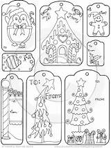 Christmas Gift Tag Coloring Pages Sketch Page sketch template