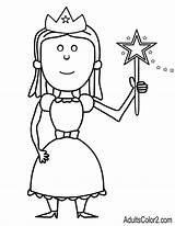 Princess Wand Coloring Page sketch template