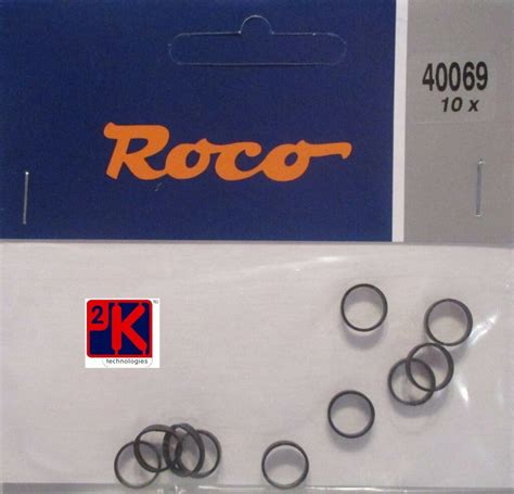 Roco Spare Parts 40069 -10 x Traction Tyres 9mm x 1.3mm for 10.3mm-12.8mm Wheels