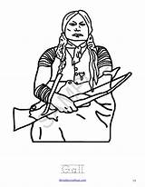 Famous Native Americans Coloring Book With Print Copywork  Made By sketch template