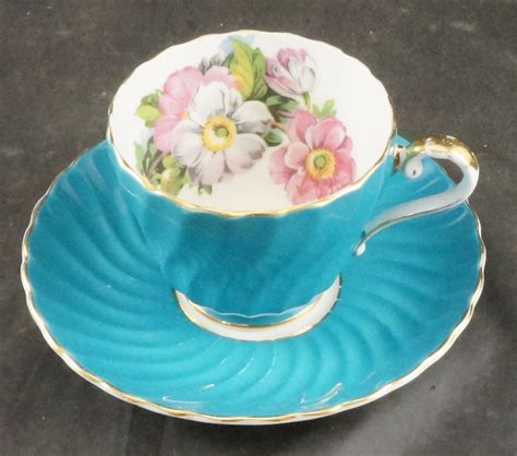 AYNSLEY Fine Bone China Cup and Saucer with FLOWERS in the | Etsy | China cups and saucers ...