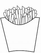 French Fries Coloring Page  Home sketch template