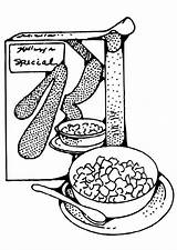 Cereal Draw Drawing Bowl Coloring Pages Line Food Step Clipart Color  sketch template