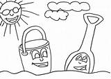 Beach Pail And Shovel Coloring Page Drawing Free Image Download  sketch template