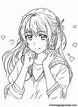 20  Anime Girl Coloring Pages Free Printable PDF & Online sketch template