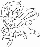 Sylveon Pokemon Coloring Sheet Pages sketch template