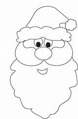 Santa Face  Free Coloring Pages sketch template