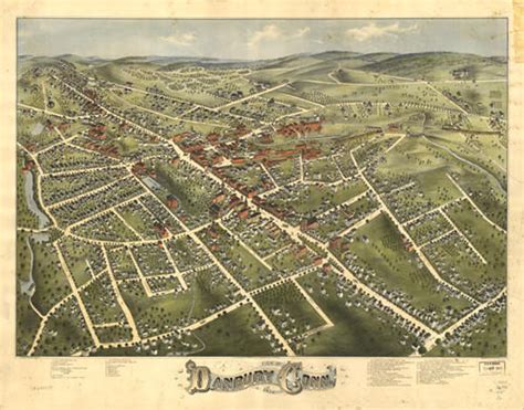 Historic Map - Danbury, CT - 1875 | World Maps Online