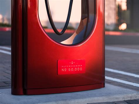 Tesla's 50,000th Supercharger Looks Stunning in Ultra Red - Gizmochina