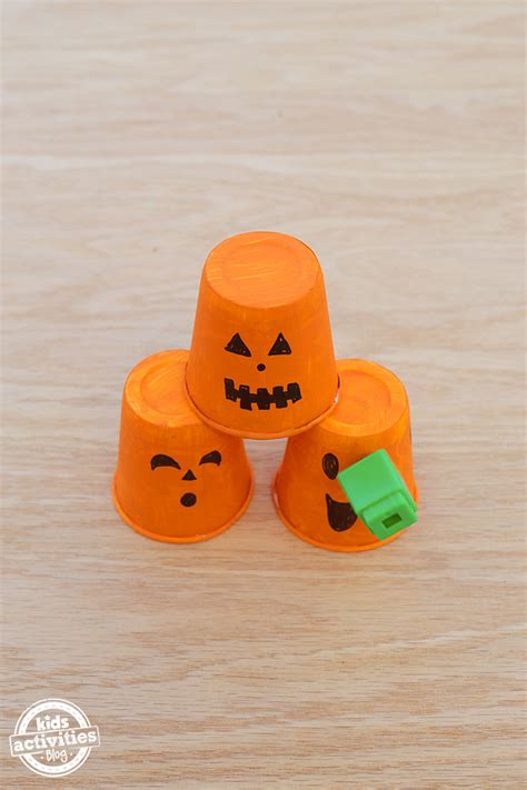 Pumpkin Cup Stack Toss Game