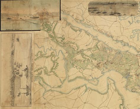 A major manuscript map of the southern Virginia Peninsula - Rare ...