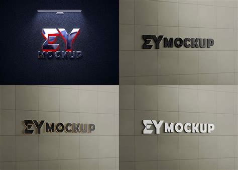 3D Logo Mockup (PSD) by Arun Kumar on Dribbble