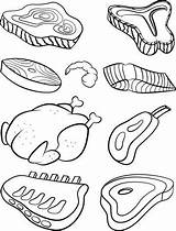 Steak Coloring Page sketch template