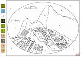 Machu Picchu Color By Number  Free Printable Coloring Pages sketch template