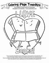 dulemba Coloring Page Tuesday  I LOVE BOOKS sketch template
