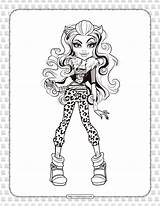 Clawdeen Wolf Monster High Coloring Pages sketch template