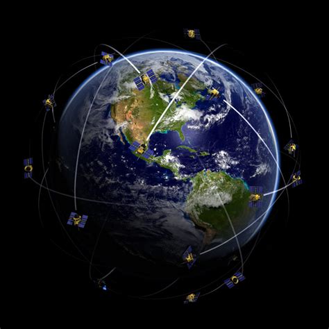 Satellites over world globe monitoring GPS localization - RBC Signals