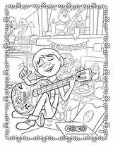 Coco Family Coloring Pages Printable Disney sketch template