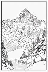 Mountain Coloring Pages sketch template