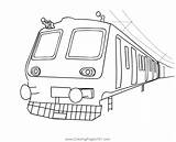 Commuter Train Coloring Page For Kids  Free Trains Printable sketch template
