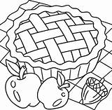 Thanksgiving Apple Pie Coloring Page For Kids 8208714 Vector Art At  sketch template