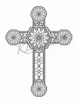 Cross  Coloring Page Instant Download Relax Designs To Color sketch template