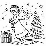 Little Christmas Angel coloring Page  Download Print Or Color Online sketch template