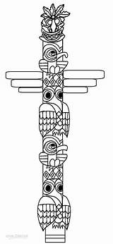 Printable Totem Pole Coloring Pages For Kids sketch template