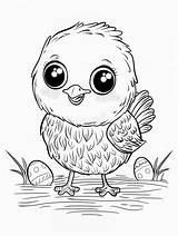 Featuring An Adorable Cartoon Chick Peeking Out Of Eggshell Black  sketch template