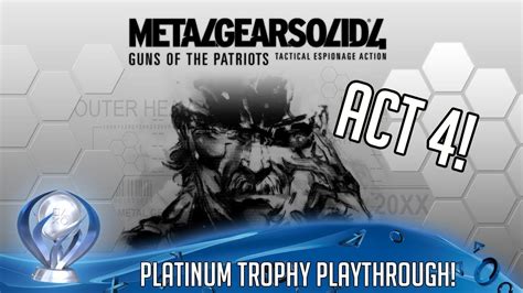 Metal Gear Solid 4 | Platinum Trophy Playthrough | Act 4 - YouTube