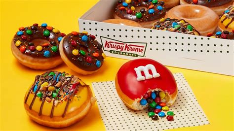 Krispy Kreme's Latest Donut Flavors Are Bringing The M&M's