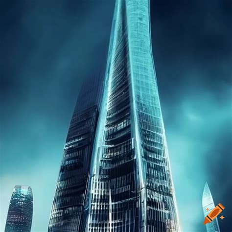 Conceptual art of a skyscraper representing human overestimation on Craiyon