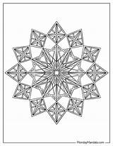 Geometric Flower Coloring Pages sketch template