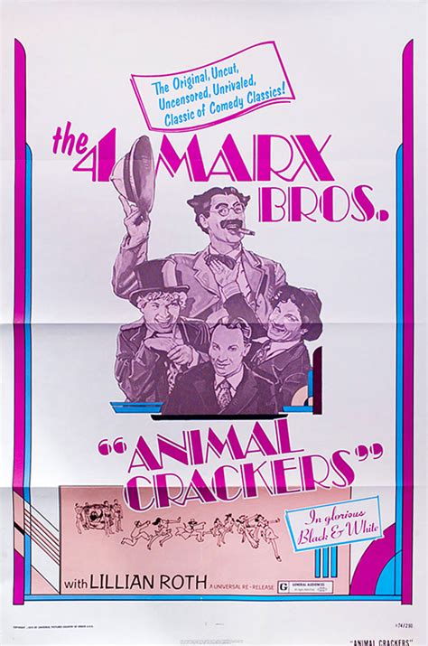 Animal Crackers R1974 U.S. One Sheet Poster - Posteritati Movie Poster ...