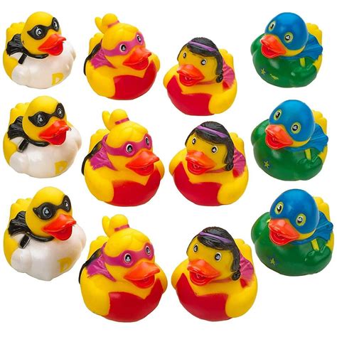 SUPERHERO RUBBER DUCKIES – 2" floating bathtub toy – rubber ducky for ...