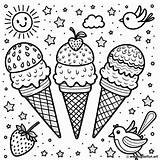 Easy ice cream coloring Page Download Or Print For Free sketch template